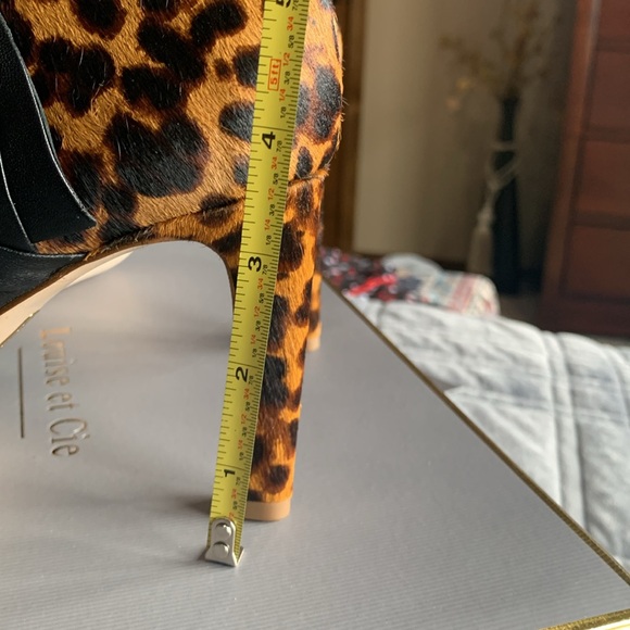 Louise et Cie Leopard Print Women's Shoes with Black Leather Bow - Size 8.5 - Picture 8 of 11